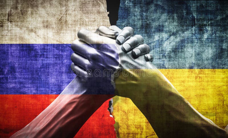 Ukraine and Russia negotiation, agreement and peace. Diplomatic truce