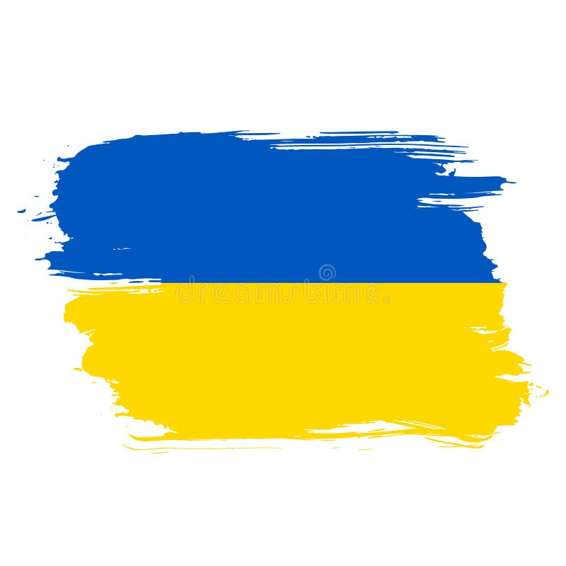 Ukraine vektorillustration för ukraine-flaggans penseldrag