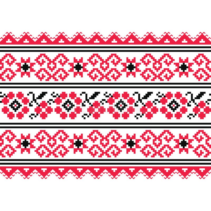 Seamless Floral Polish Pattern - Ethnic Background Stock Illustration ...