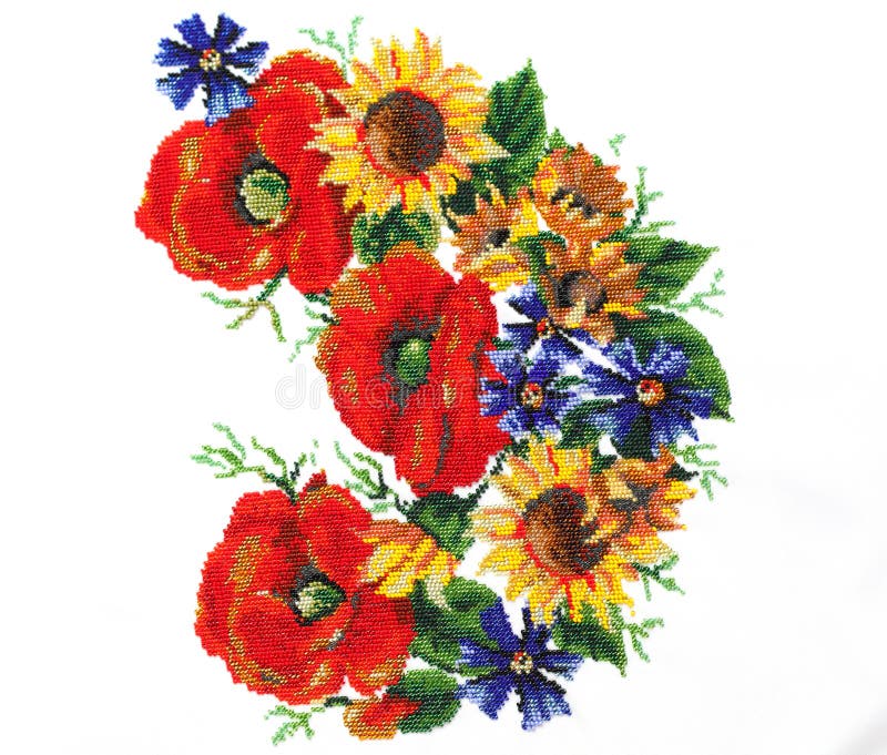 524 Cross Stitch Embroidery Ukrainian Style Stock Photos Free