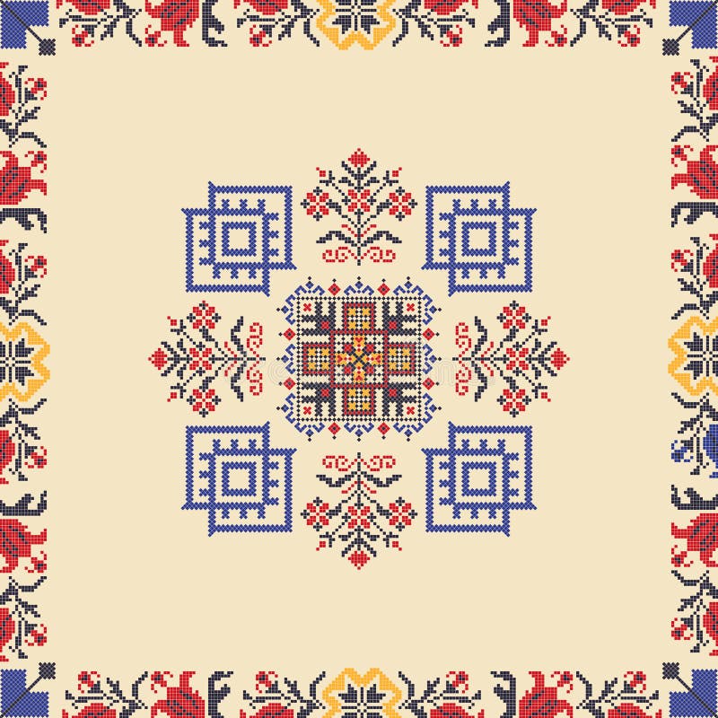 Ukrainian Embroidery Pattern 61 Stock Vector Illustration of decor