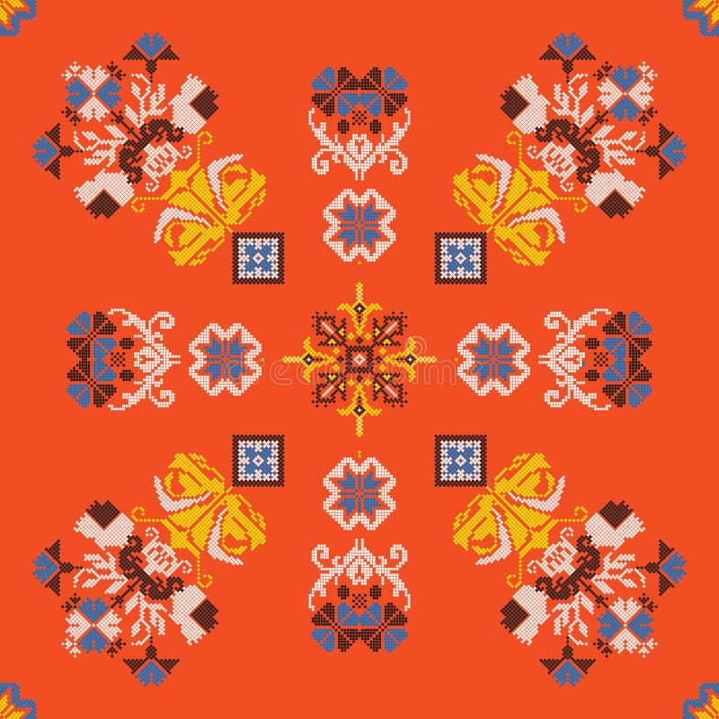 Ukrainian Embroidery Pattern 69 Stock Vector Illustration of repeat