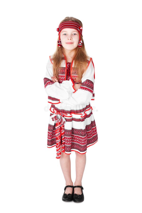 Ukrainian Girl In National Costume Stock Image Image Of Cute