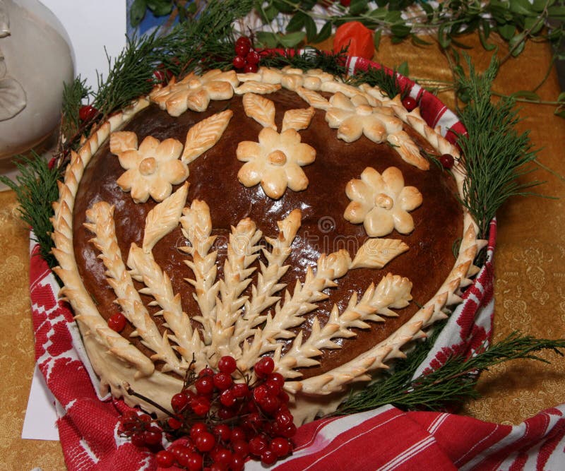 Ukrainian handmade festive bakery Holiday Bread 2 stock images Ukrainian handmade festive bakery Holiday Bread 2 stock images
