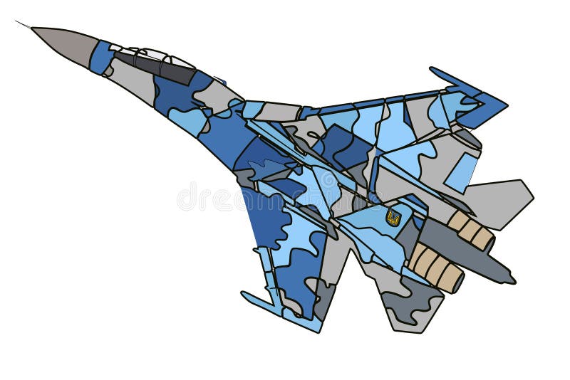 Sukhoi su-27 flanker Royalty Free Vector Image