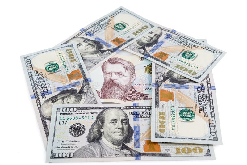 Ukrainian money - hryvnia banknotes USA dollars bills. Finance in Ukraine, of the hryvnia to the dollar exchange rate. Close-up. Ukrainian money - hryvnia stock photo Ukrainian money - hryvnia banknotes USA dollars bills. Finance in Ukraine, of the hryvnia to the dollar exchange rate. Close-up. Ukrainian money - hryvnia stock photo