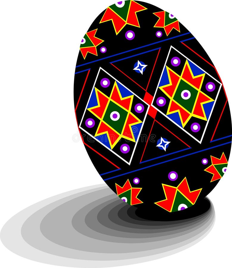 Ukrainian (Pysanky) Egg stock illustration. Illustration of tradition