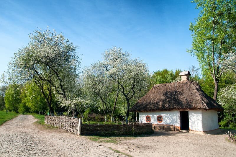 Ukrainian village in the spring