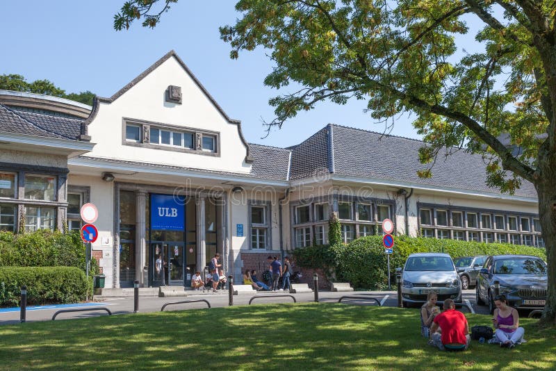 ULB - το ελεύθερο πανεπιστήμιο των Βρυξελλών, Βέλγιο στοκ εικόνες