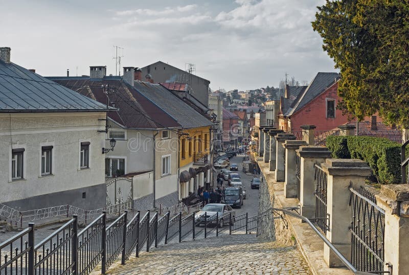 Ulica Uzhhorod, Ukraina obraz royalty free Ulica Uzhhorod, Ukraina obraz royalty free