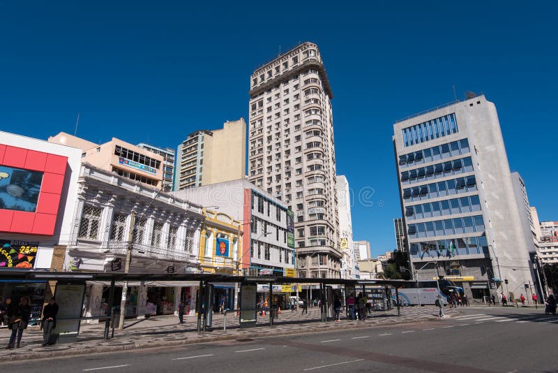 Ulicy i budynki Curitiba miasto obraz stock Ulicy i budynki Curitiba miasto obraz stock