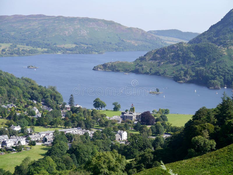 Ullswater, Lake District stock photo. Image of house 82273432