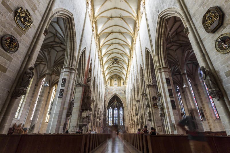 Ulm, Germany. Interior view of the Ulm Minster Ulmer Munster