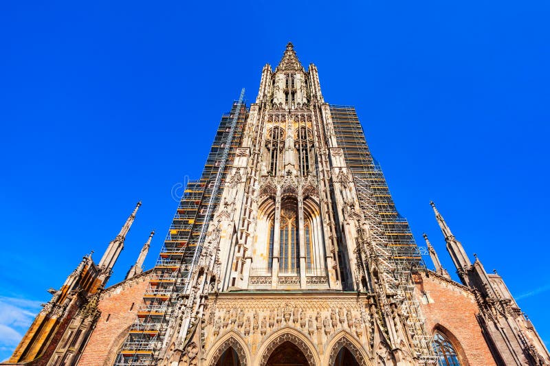 Ulm Minster or Ulmer Munster Cathedral is a Lutheran church located in Ulm, Germany. It is currently the tallest church in the world. Ulm Minster or Ulmer Munster Cathedral is a Lutheran church located in Ulm, Germany. It is currently the tallest church in the world