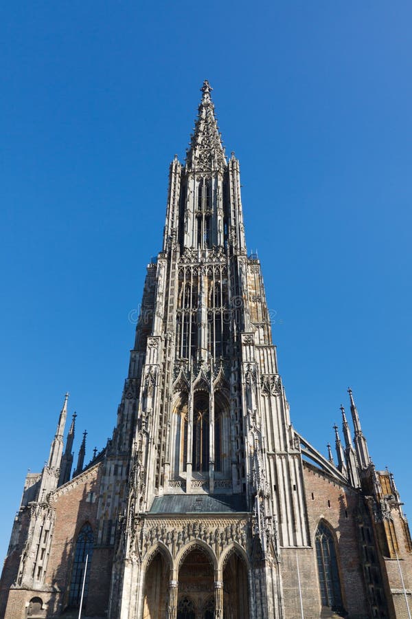 Ulm Minster / Cathedral (Ulmer Muenster), in Ulm, Germany, has the world's tallest church steeple. Ulm Minster / Cathedral (Ulmer Muenster), in Ulm, Germany, has the world's tallest church steeple.