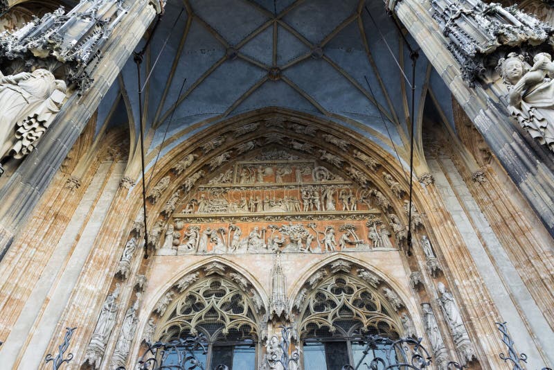 Ulmer MÃ¼nster Cathedral Church Front Entrance Facade Decoration