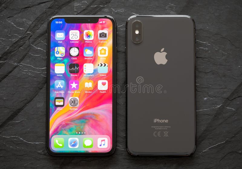 Ultimi lati posteriore di iPhone X, anteriore della generazione e fotografia stock libera da diritti Ultimi lati posteriore di iPhone X, anteriore della generazione e fotografia stock libera da diritti