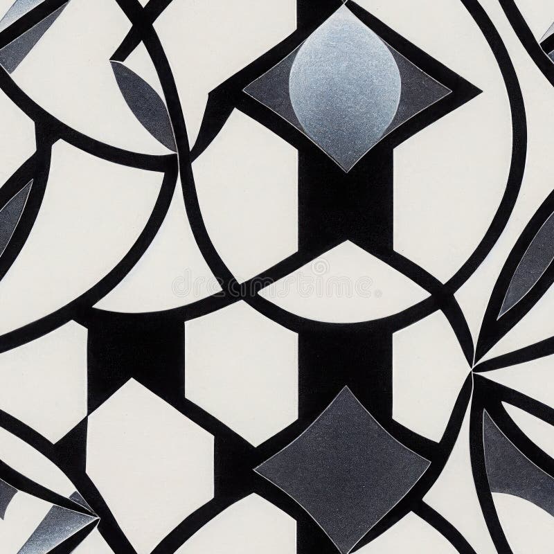Ultra-Detailed Geometrical Pattern for Seamless Tiles. Perfect for Web Design. Generative AI