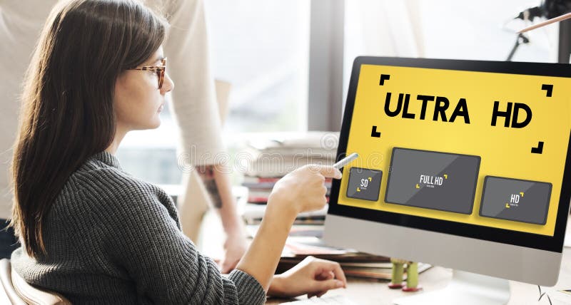 Ultra HD Definition Monitor Resolution Screen Concept royalty free stock photos Ultra HD Definition Monitor Resolution Screen Concept royalty free stock photos