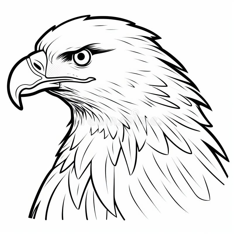 hawk head coloring page