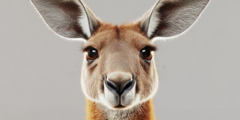 Ultraclose macro photo du visage d'un kangaroorsquo avec accent sur ses grands yeux et la fourrure texturée dans l'éclairage natur. Une photo macro d'un visage kangourou se concentrant sur ses grands yeux expressifs et sa fourrure texturée sous un éclairage naturel doux. ai généré