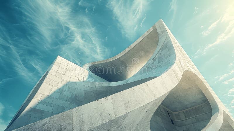 Ultrarealistic modern architecture with unique shapes, angles, and high resolution photography, Generated by AI. Ultrarealistic modern architecture with unique shapes, angles, and high resolution photography, Generated by AI