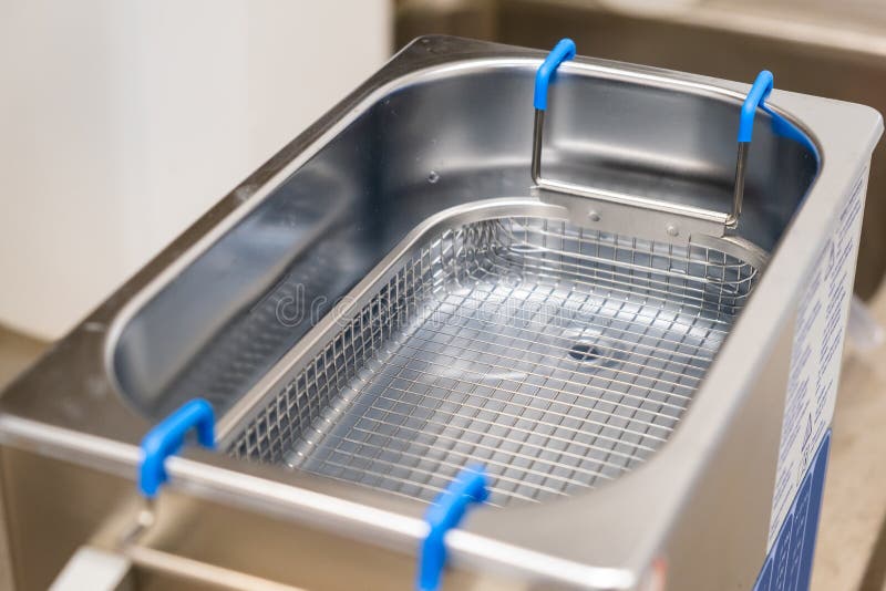 Ultrasonic Bath for Cleansing Objects and Jewelry Stock Photo Image