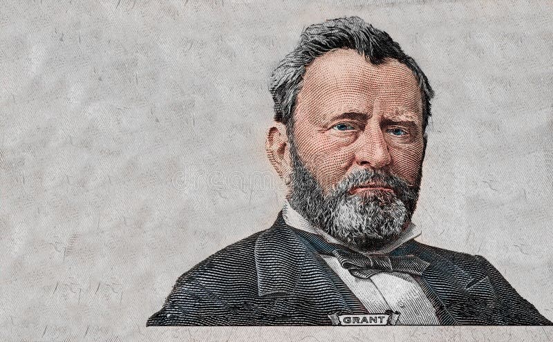 Portrait of US president Ulysses Simpson Grant on 50 dollars