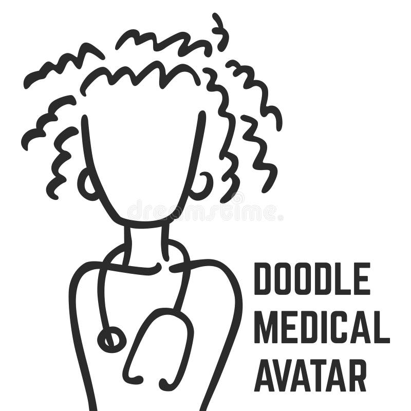 Desenhos Animados Médicos Do Avatar Preto E Branco Ilustração do Vetor -  Ilustração de comunidade, grupo: 141220898