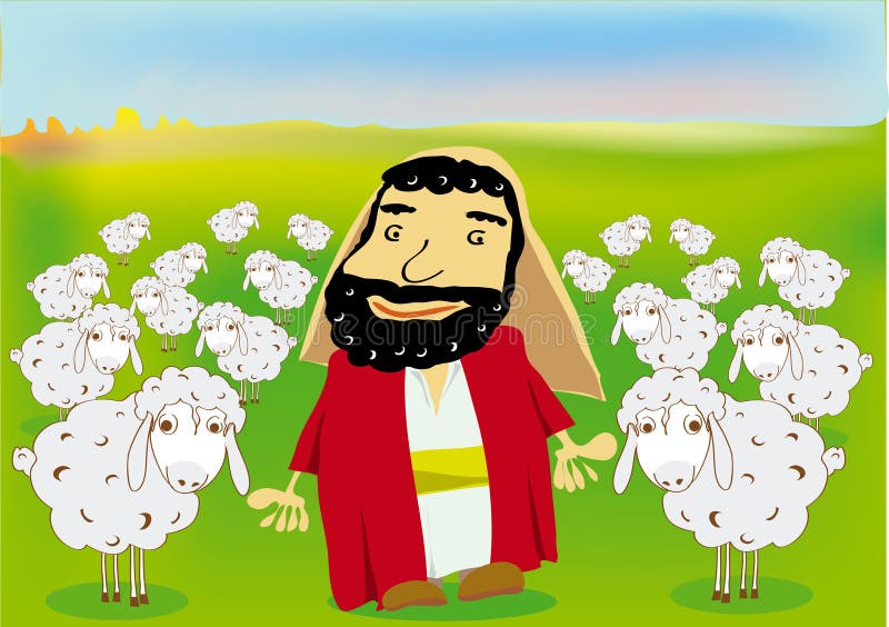 O bom pastor ilustração do vetor. Ilustração de cartoon - 80911530