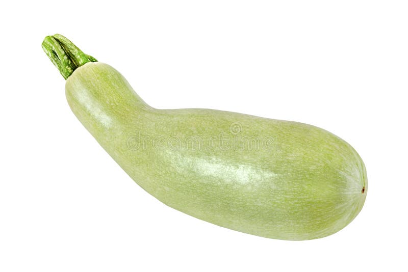 Um claro - abobrinha verde isolado com trajeto de grampeamento fotos de stock