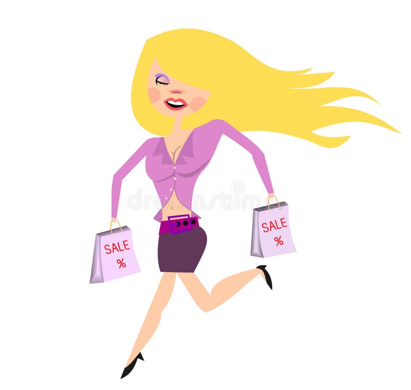 Um cliente feliz ilustração do vetor Um cliente feliz ilustração do vetor