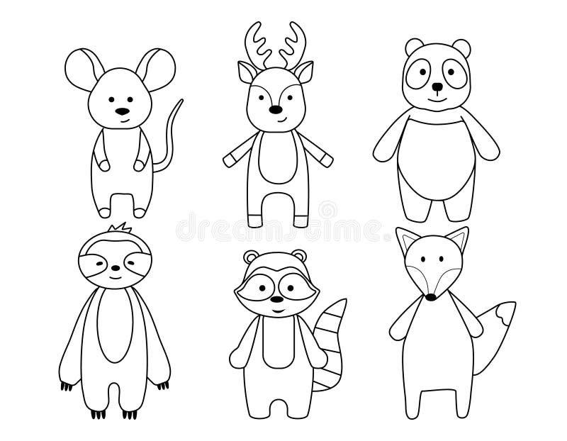 Desenhos de Raposa Simples 3 para Colorir e Imprimir