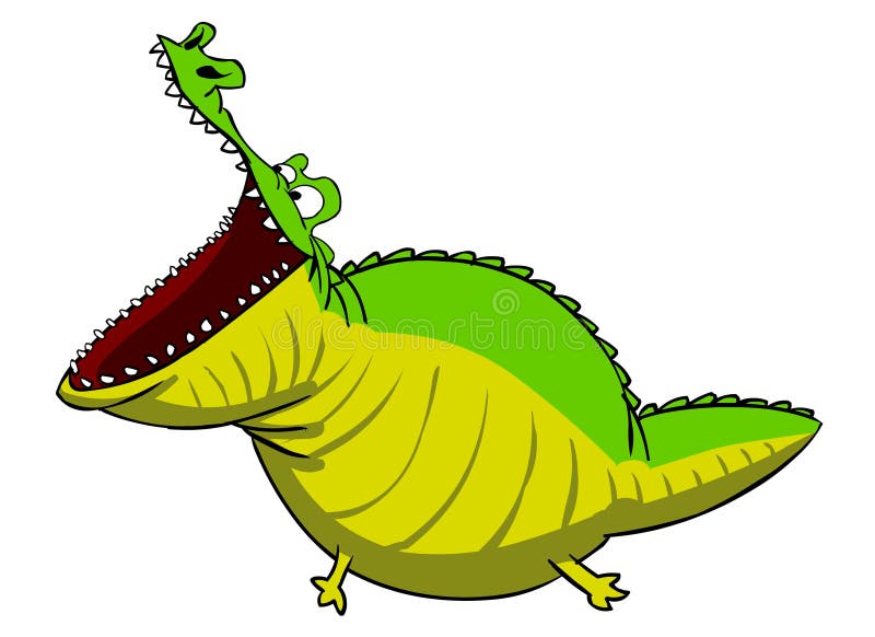 Um crocodilo feliz ilustração stock
