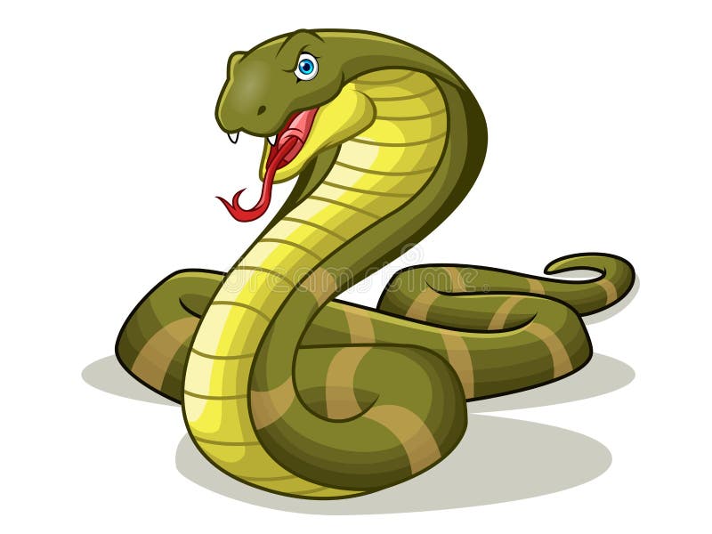 Desenhos Animados Bonitos Da Serpente Da Cobra Ilustração do Vetor