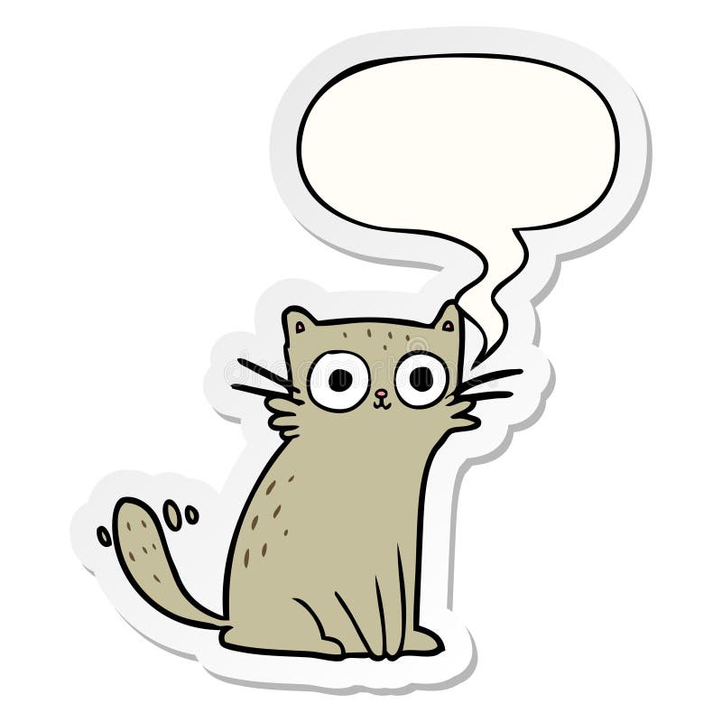 gato de desenho animado e bolha de fala no estilo de quadrinhos 8869098  Vetor no Vecteezy