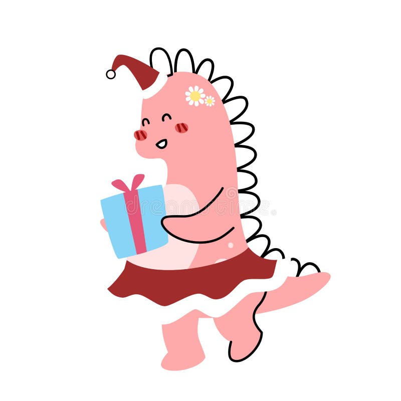 personagem de desenho animado de dinossauro rosa em fundo branco