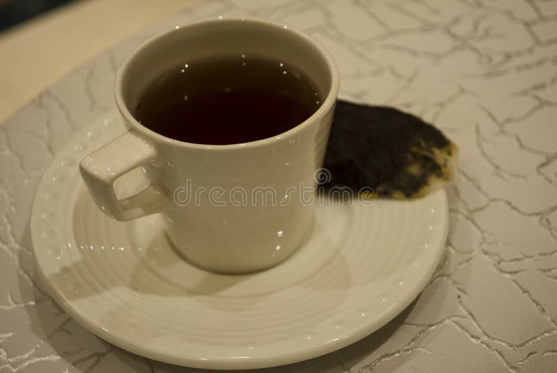 Um fim acima da imagem de um copo de chá fotografia de stock Um fim acima da imagem de um copo de chá fotografia de stock