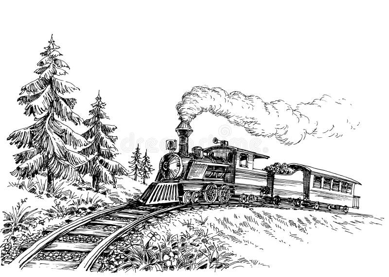 Um grande trem de trabalho velho do vapor