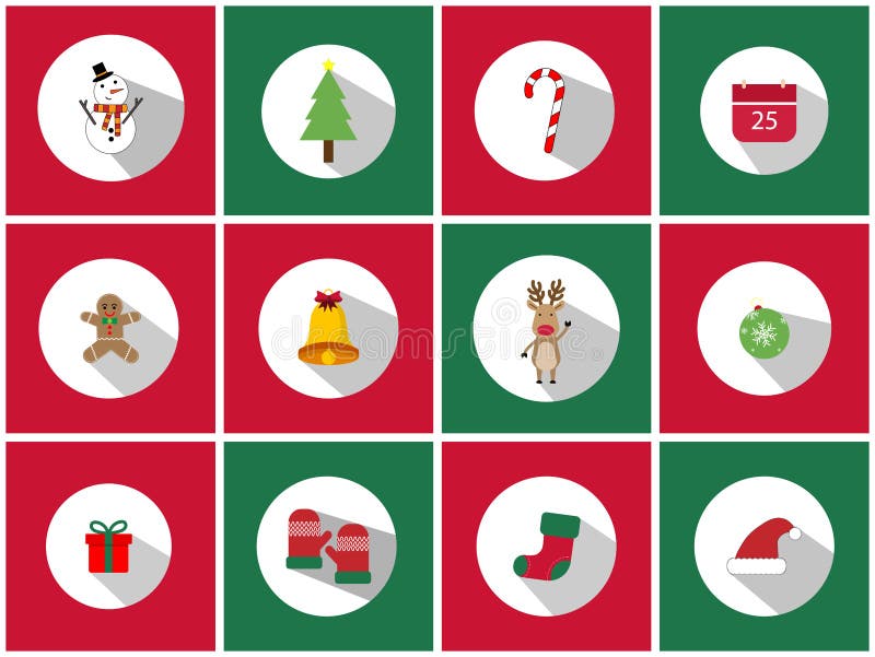 Um grupo de grupo do ícone do Natal 12 Os ícones do dia de Natal podem ser usados no negócio de propaganda para usar-se ilustração do vetor Um grupo de grupo do ícone do Natal 12 Os ícones do dia de Natal podem ser usados no negócio de propaganda para usar-se ilustração do vetor