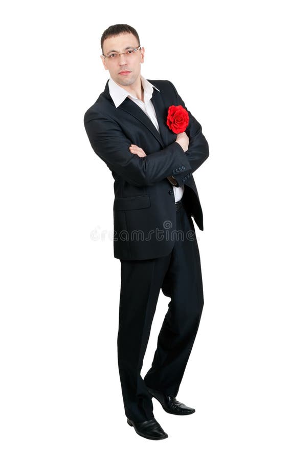 Um Homem Com Um Dançarino Do Tango Na Flor Vermelha Da Tela Foto de Stock -  Imagem de preto, crescimento: 23715274