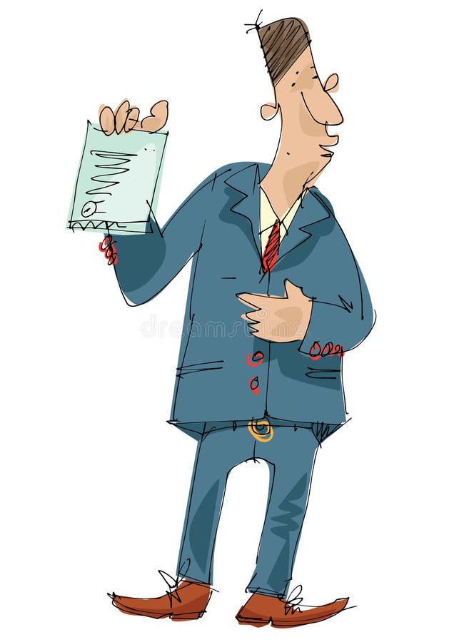 Um homem do pessoal do banco ilustração royalty free Um homem do pessoal do banco ilustração royalty free