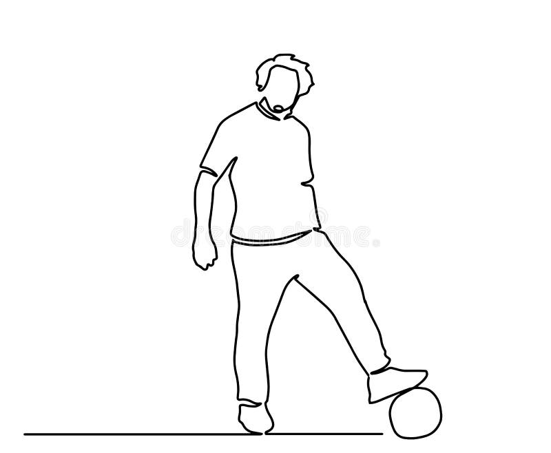 Desenho De Jogo Futebol Linha Contínua Minimalista No Fundo Branco PNG ,  Desenho De Futebol, Desenho De Asa, Desenho De Pé Imagem PNG e Vetor Para  Download Gratuito