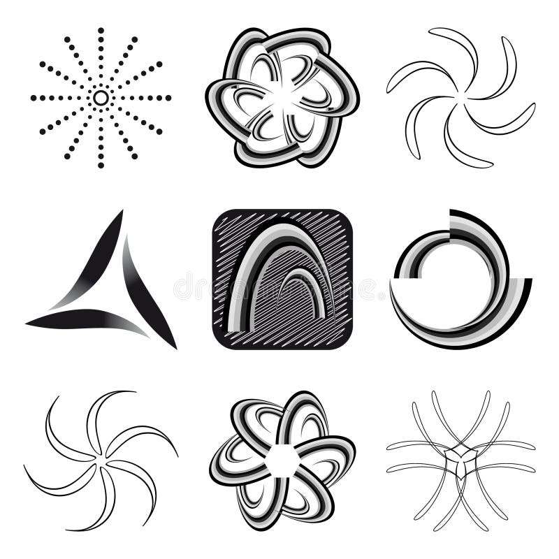 Um conjunto de elementos de design ilustração stock