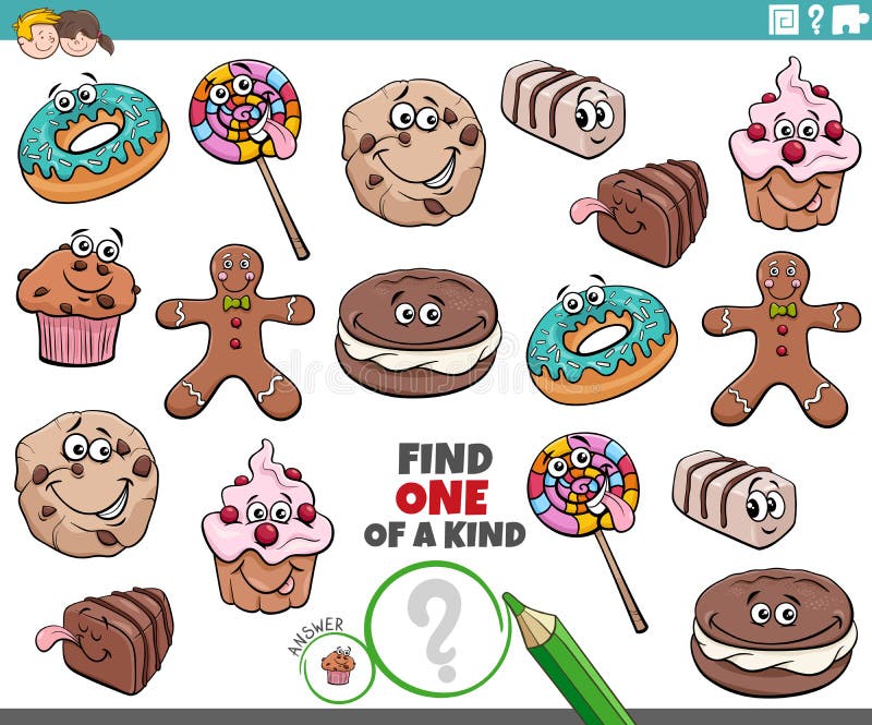 Sudoku jogo infantil desenhos animados sobremesas bolos doces