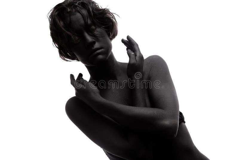 Uma jovem modelo de moda imagem de stock