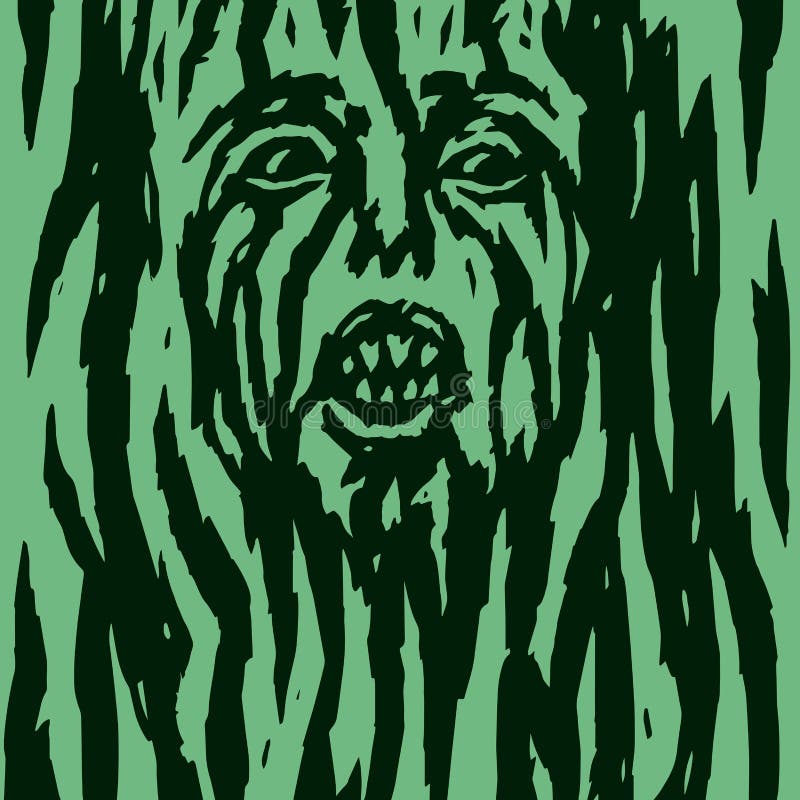 Um monstro com uma cara do ` s da mulher que cresce fora de uma árvore Ilustração do vetor ilustração do vetor Um monstro com uma cara do ` s da mulher que cresce fora de uma árvore Ilustração do vetor ilustração do vetor