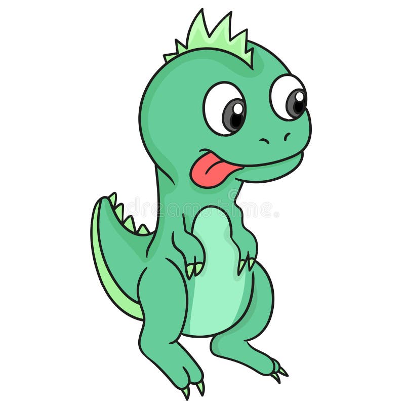 Emoticon Da Cabeça De Dinossauro Verde. Imagem Do ícone De Rabisco  Ilustração do Vetor - Ilustração de mitologia, dinossauro: 207703154