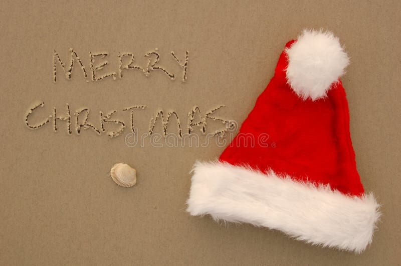 Um Natal da praia fotografia de stock Um Natal da praia fotografia de stock
