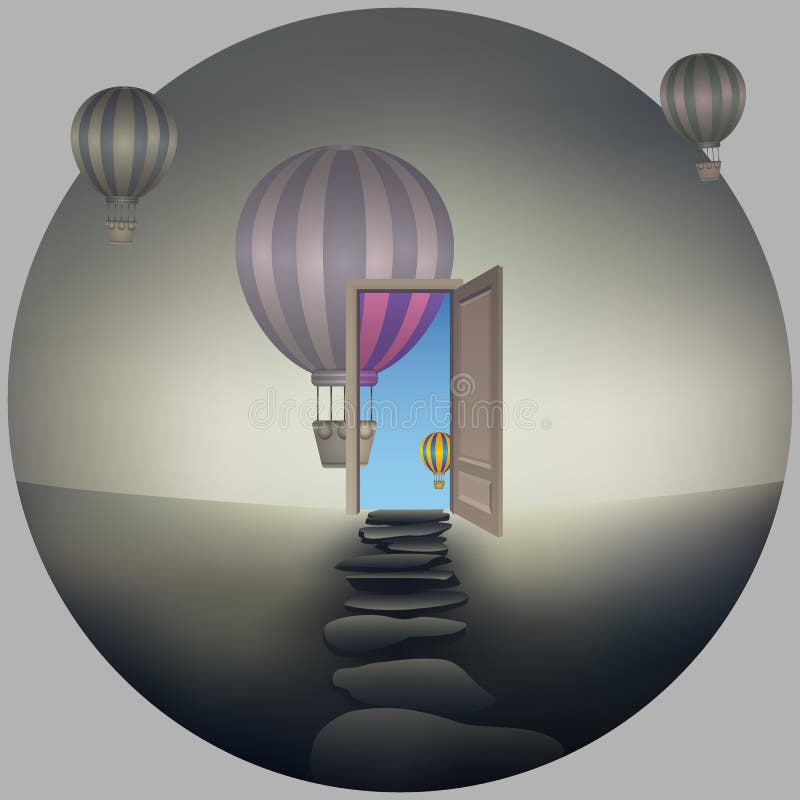 Um outro caminho da realidade ilustração do vetor Um outro caminho da realidade ilustração do vetor